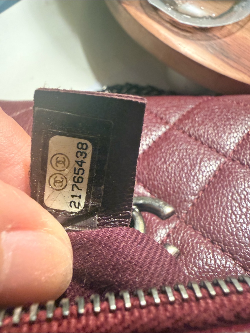 CHANEL CC Burgundy Caviar Waiter Flap Crossbody Bag 👛👜🥰 - Picture 8 of 11